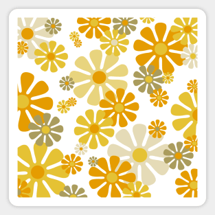 60's 70's Retro Flowers Fall Aesthetic Magnet